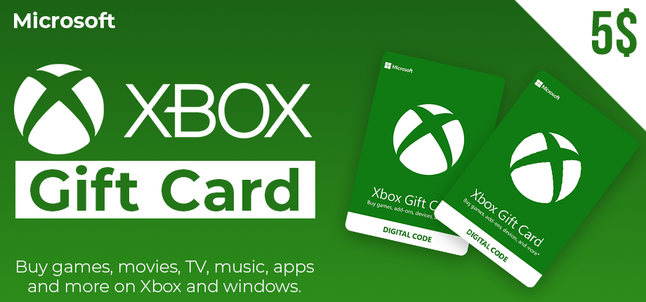 XBox - Microsoft Gift Card 5$ (US)